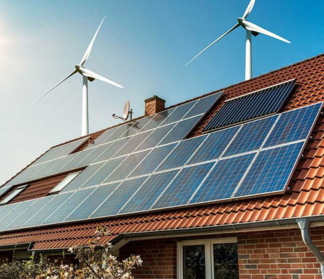 Home Off Grid Hệ thống điện lai gió điều khiển năng lượng mặt trời lai 3KW Máy phát tuabin gió