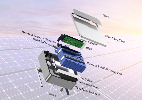 Pin LiFePO4 Phosphate gắn tường 5kWh 10kWh cho hệ thống lưu trữ năng lượng mặt trời