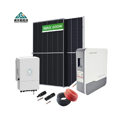 5kw 10kw 15kw 20kw Hệ thống mặt trời gia đình lai tấm pin mặt trời 410-700Watt 48Vdc / 51.2Vdc