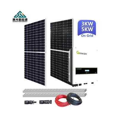 Hệ thống năng lượng mặt trời ngoài trời 15kw trên lưới với các tấm silicon đơn tinh thể