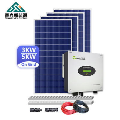 Hệ thống năng lượng mặt trời ngoài trời 15kw trên lưới với các tấm silicon đơn tinh thể