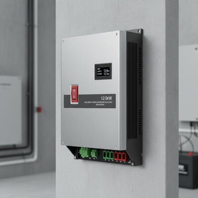 Năng lượng đầu ra AC tối đa 12kW Inverter mặt trời tích hợp Dc Switch hỗ trợ Oem Công nghệ chuyển đổi năng lượng thông minh