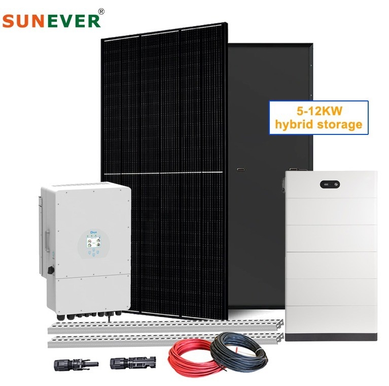50hz Tần số đầu ra Hệ thống năng lượng mặt trời gia đình Bộ đầy đủ cho nhà 5kw 8kw 10kw 12kw
