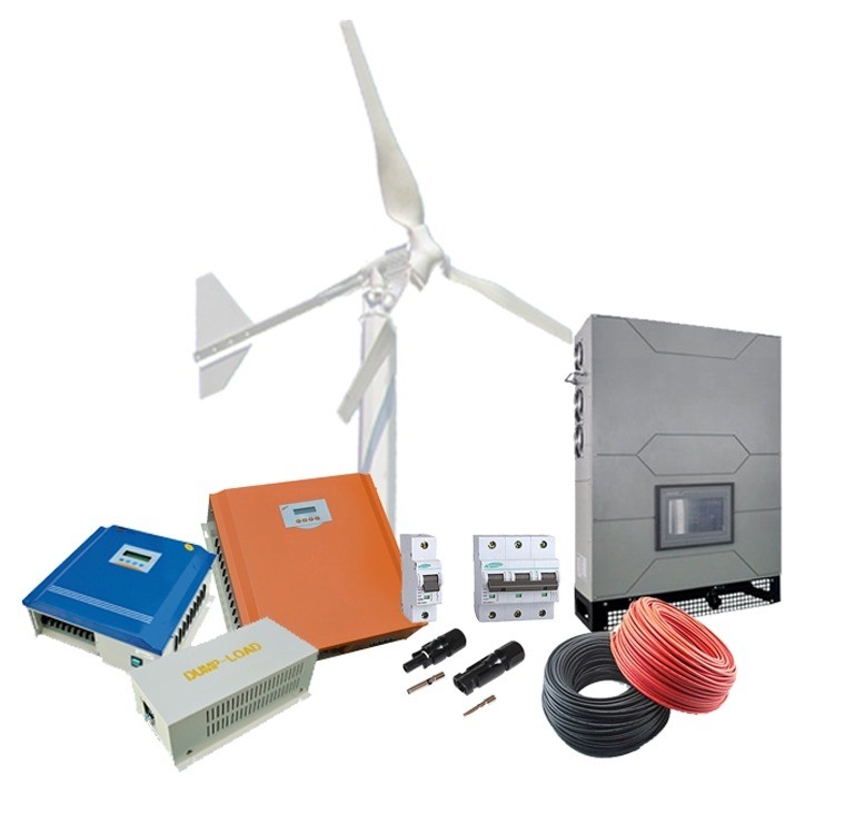 48v 5kw 10kw Nhà máy phát điện gió Hệ thống sản xuất điện gió dọc cho năng lượng gia đình