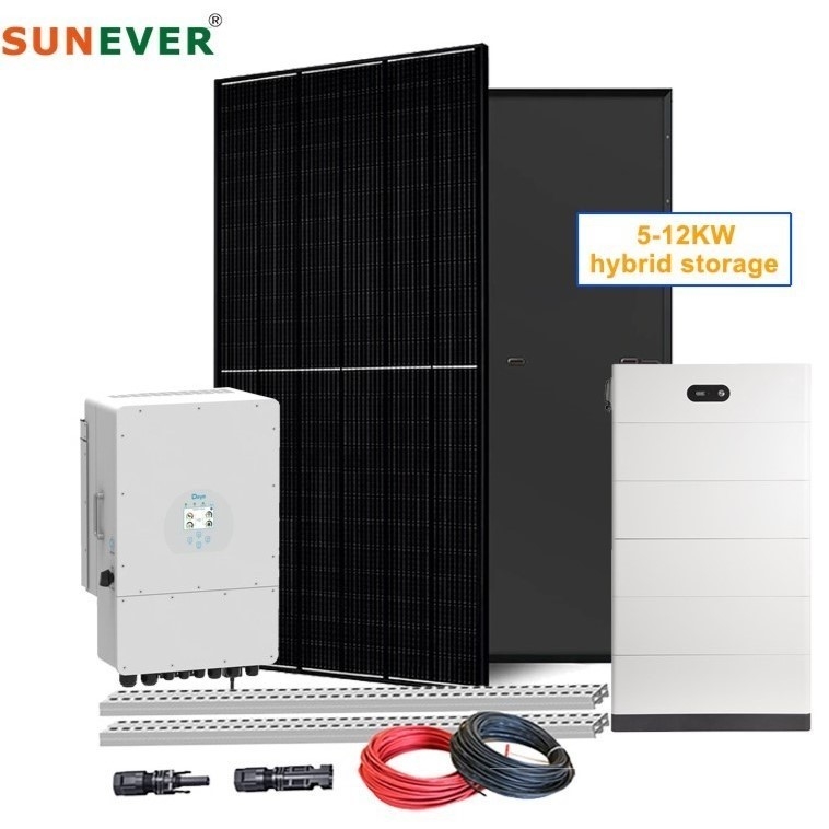 Chế độ lai 5kw 6kw 8kw 10kw Hệ thống năng lượng mặt trời có bảng điều khiển mặt trời 410-700Watt