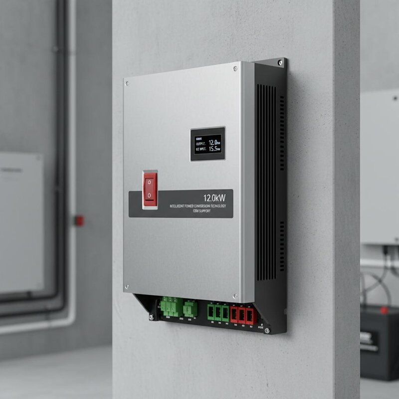 Năng lượng đầu ra AC tối đa 12kW Inverter mặt trời tích hợp Dc Switch hỗ trợ Oem Công nghệ chuyển đổi năng lượng thông minh