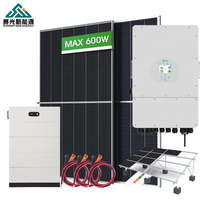 Máy phát điện mặt trời lai 10kw 12kw Hệ thống mặt trời lai ngoài lưới