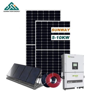 10kw 20kw On Grid Hệ thống mặt trời với thời gian làm việc 24 giờ Silicon đơn tinh thể