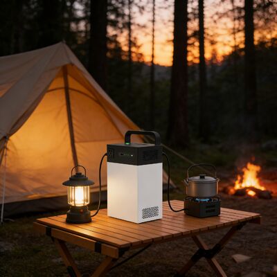 Hệ thống năng lượng mặt trời tất cả trong một 1004.8Wh 500W   Lithium Iron ESS với chế độ sạc kép và tính linh hoạt trong nhà và ngoài trời